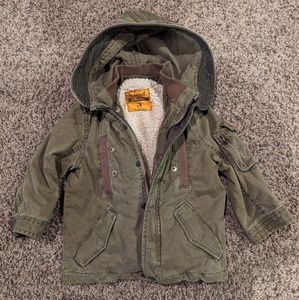 Zara kids utility coat- Sherpa lined